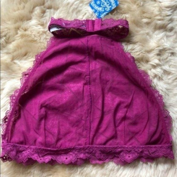 FP People Moonstruck Highneck Halter Bra Lace Scal - Picture 7 of 8